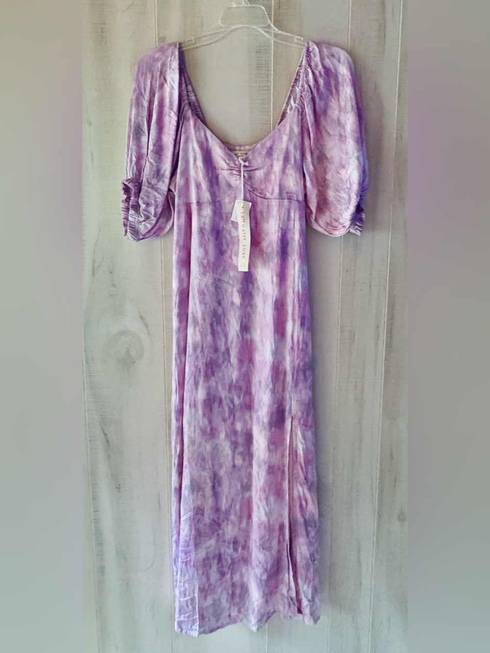 Salt Water Luxe Lavender Tie-Dye Midi Dress
